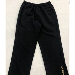 Holloway Pants Womens Black  Drawstring Straight Pockets Ankle Zipper Ladies L